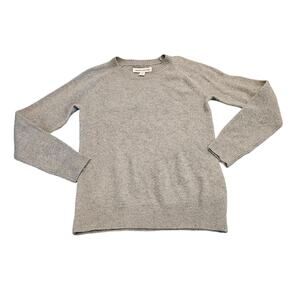 Amazon Essentials Women's Medium Heather Gray Crew Neck Knit Sweater